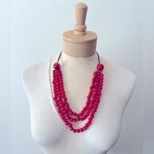 Açaí Red Natural Bead Necklace